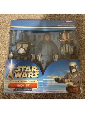 VTG Jango Fett Deluxe 12" Action Figure Star Wars Attack of the Clones COMPLETE